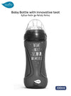Anti-Colic Baby Bottle - Materno Feel | Ultra-Soft Teat | Ergonomic Design | BPA-Free | Prevents Colic & Ear Infections | 330ml | Easy to Clean - Black