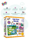 Felt First Words Kit | Educational Felt Toy for Toddlers | 50 Felt Pieces | Fun First Word Learning for Kids | Promotes Early Literacy | 20cm x 20cm