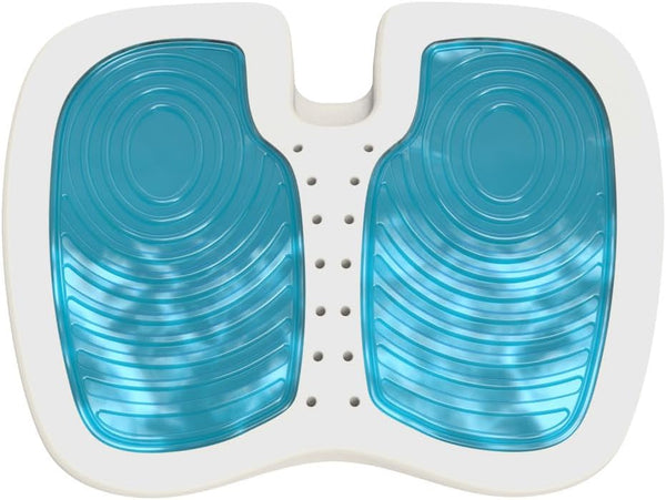 Contour Kabooti Cool Gel Seat Cushion | Coccyx Cushion for Tailbone Pain, Sciatica, Back Pressure Relief | Cooling Seat Support, Ergonomic Chair Cushion for Home, Office, Gaming, Wheelchair, Car Seat