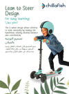 Scotti Mint 3-Wheel Lean-to-Steer Kids Scooter | Integrated Footbrake | Detachable Bar | 3+ years