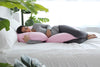 PharMeDoc Pregnancy Pillows, C-Shape Full Body Pillow – Jersey Cover Pink – Pregnancy Pillows for Sleeping – Body Pillows for Adults, Maternity and Pregnancy Pillow