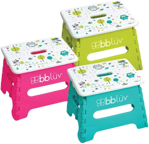 BBLUV Stëp Foldable Step Stool for Kids – BLue | Sturdy & Safe Design for Potty Training, Hand Washing & More | Lightweight, Compact & Easy to Store