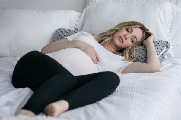 PharMeDoc Pregnancy Pillow, U-Shape (Jersey Grey Stars Pattern, Detachable) Full Body Pillow and Maternity Support for Back, Hips, Legs, Belly for Pregnant Women, Jersey Grey Stars