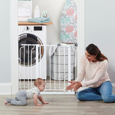Regalo Easy Step 38.5-Inch Extra Wide Walk Thru Baby Gate – Secure, Adjustable Safety Gate for Doorways & Stairs, Pressure Mount, One-Hand Latch, Pet-Friendly