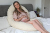 PharMeDoc CeeCee Pillow - Organic Cotton Pregnancy Pillows C-Shape Full Body Pillow and Maternity Support (Natural Cover)- Support for Back, Hips, Legs, Belly a Must Have for Pregnant Women