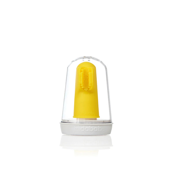 Frida Baby Baby's First Finger Toothbrush with Storage Case, 3 Months and Up - Yellow