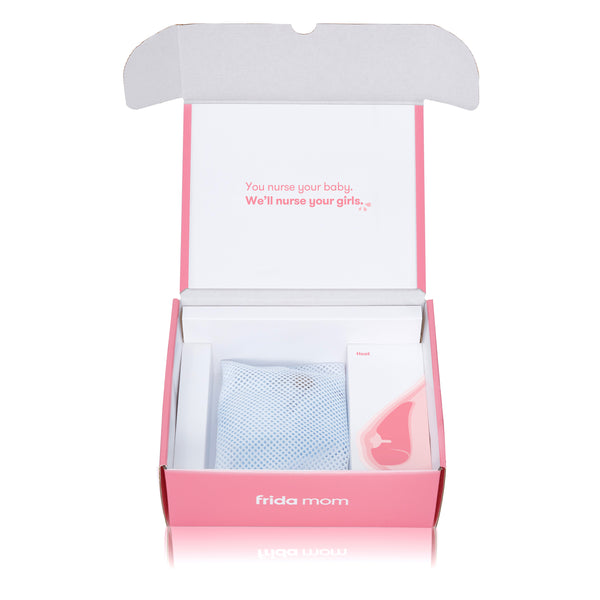 Frida Mom Breast Care Self Care Kit - Includes 2-in-1 Lactation Massager, Instant Heat Breast Warmers, Breast Mask for Hydration, Breast Mask for Lactation - 9 Piece Set - Live your Breast Life