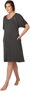 Frida Mom Delivery and Nursing Gown - Easy-Snap, Tagless, Skin-to-Skin Access and Full Coverage in The Back