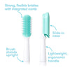 Frida Baby Thick or Curly Hair Detangler Brush for Kids, Toddler Hairbrush Detangles Knots Without Tears or Breakage, Comb Teeth and Bristle Design