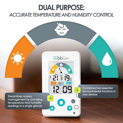 BBLUV Igrö - 2-in-1 Digital Thermometer/Hygrometer for baby’s room