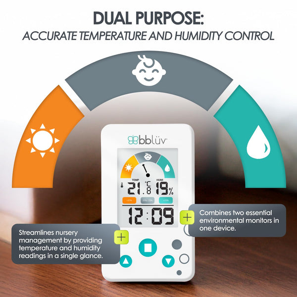 BBLUV Igrö - 2-in-1 Digital Thermometer/Hygrometer for baby’s room