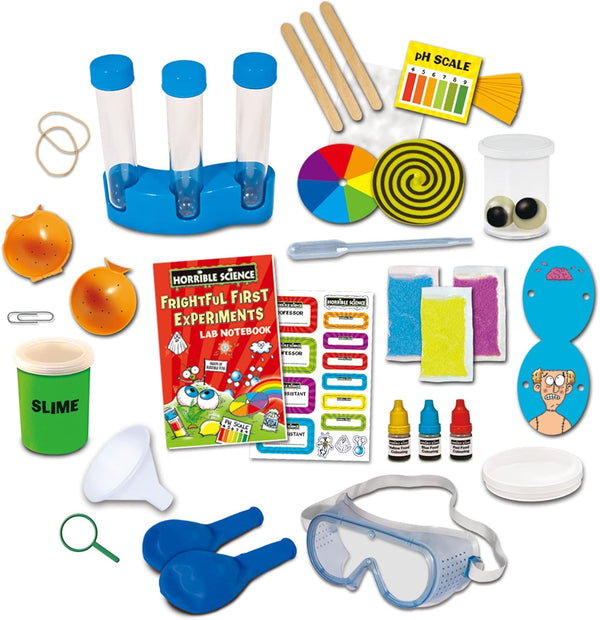 Horrible Science Frightful First Experiments Kit – Fun & Easy Science for Kids, Educational STEM Learning Set with Slime, Explosions & Colorful Reactions!