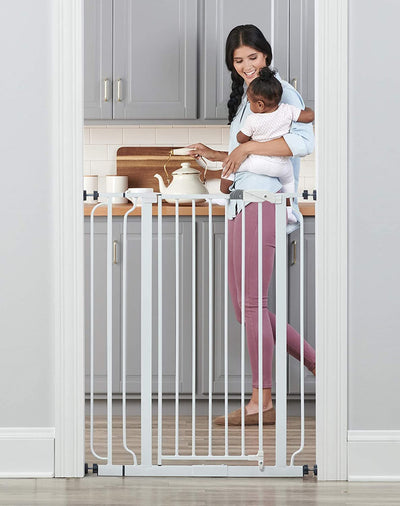 Regalo Easy Step Walk Thru Baby Gate – Extra Tall, Secure & Adjustable Safety Gate for Doorways & Stairs – Fits Openings 29-36.5 Inches, 36 Inch Height
