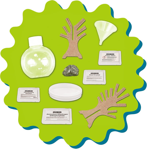 Horrible Science Creepy Crystals Kit - Grow Your Own Spooky Colorful Crystal Trees! Fun & Educational Science Experiment Set for Kids - Perfect STEM Gift