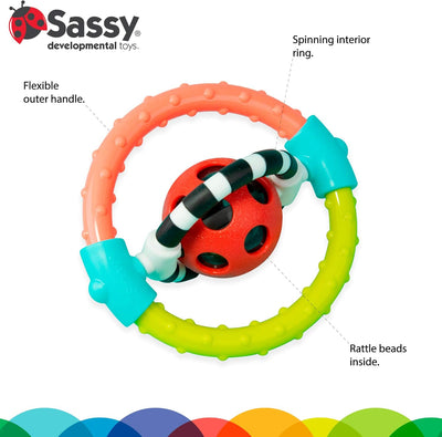 Sassy Spin & Chew Flexible Ring Rattle