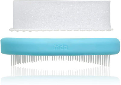 Frida Baby The 3-Step Cradle Cap System By | Dermafrida The Flakefixer | Sponge, Brush, Comb And Storage Stand For Babies With Cradle Cap