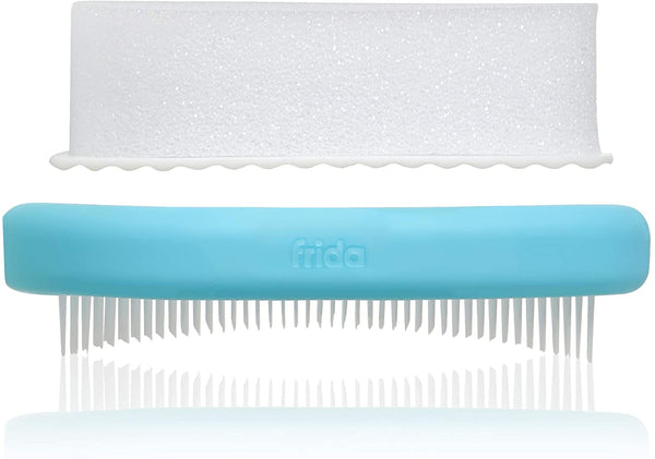 Frida Baby The 3-Step Cradle Cap System By | Dermafrida The Flakefixer | Sponge, Brush, Comb And Storage Stand For Babies With Cradle Cap