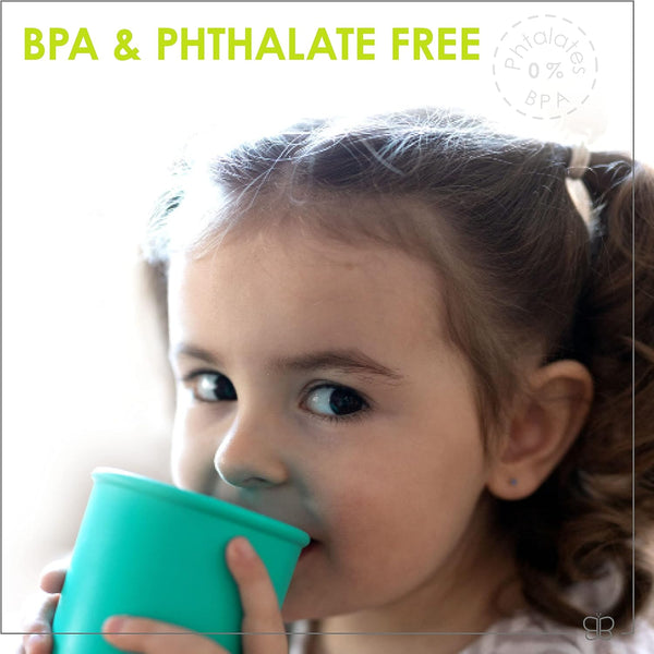 bblüv – Küp - 4-in-1 Durable Spill-Proof Transition Sippy Cup for Toddlers and Children - Food-Grade Silicone Baby Cup, 240 ml, Aqua