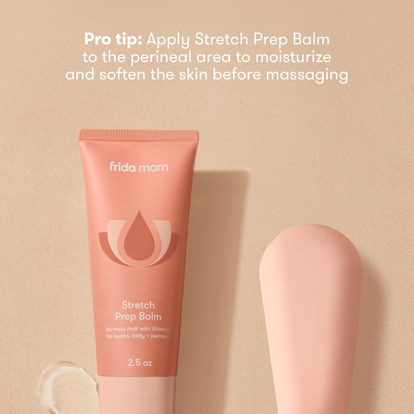 Frida Mom Prepare-to-Push Perineal Massage Wand OB-GYN Developed | Reduces Risk of Tearing | Easy Reach Around Bump | 100% Silicone | Includes Mirror for Guided | Pregnancy & Postpartum Essential