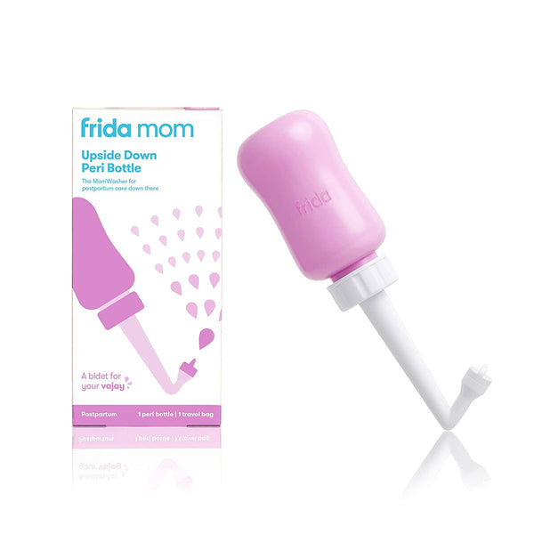 Frida Mom Upside Down Peri Bottle for Postpartum Care | Portable Bidet for Perineal Cleansing & Recovery | Best for New Moms
