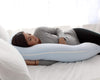 PharMeDoc Pregnancy Pillow, U-Shape (Jersey Blue, Detachable) Full Body Pillow and Maternity Support for Back, Hips, Legs, Belly for Pregnant Women, Jersey Light Blue
