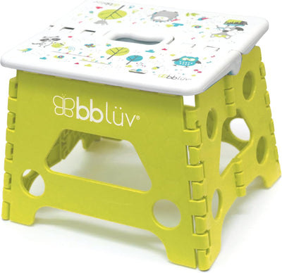 BBLUV Stëp Foldable Step Stool for Kids – Lime | Sturdy & Safe Design for Potty Training, Hand Washing & More | Lightweight, Compact & Easy to Store