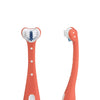 Frida Baby Training Toothbrush | Toddler Toothbrush for 18-24 Months, Easy-Grip Handle, Triple Angle Bristles, Soft Toothbrush Bristles, Stay-Put Suction Cup | Pink