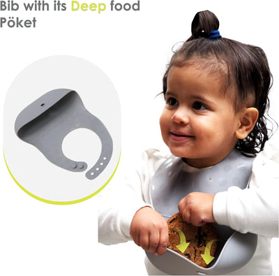 BBLÜV Set (VIOLET) - Ultimate Silicone Feeding Set for Babies & Toddlers | Suction Plate, Spill-Proof Cup, Soft Spoon & Bib | Easy to Clean, Safe & Durable Dining Kit