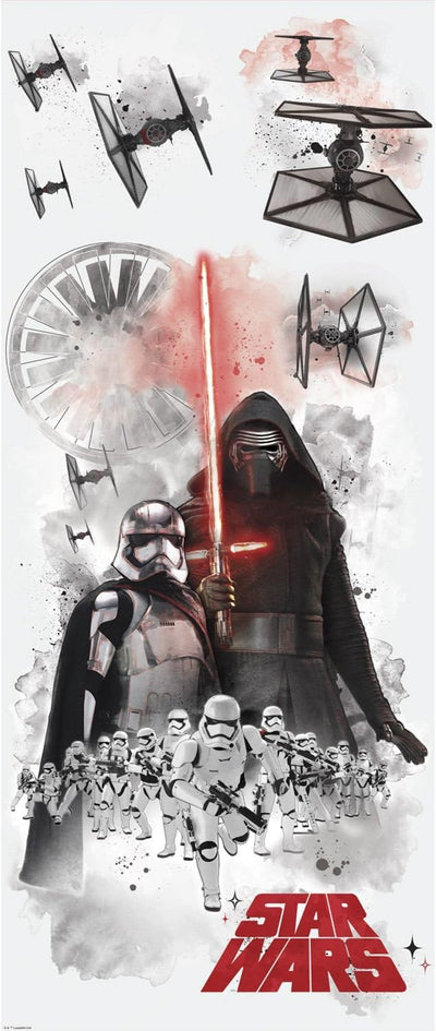 Star Wars Villians Burst Peel and Stick Wall Decals | Removable Repositionable Stickers | Easy Damage-Free Wall Art for Kids Bedroom Nursery Playroom