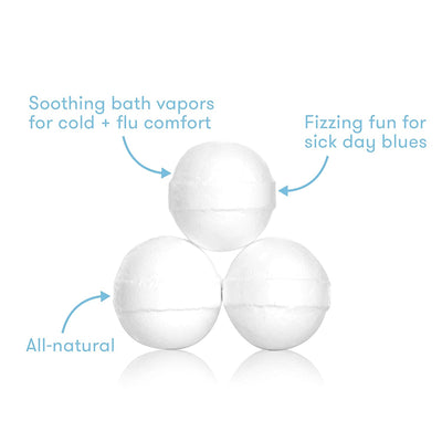 Frida Baby Natural Vapor Bath Bombs for Toddlers & Kids, Eucalyptus Essential Oil Shower Bombs for Aromatherapy, 3 Count
