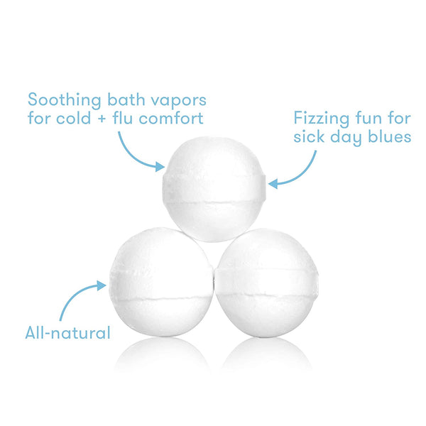 Frida Baby Natural Vapor Bath Bombs for Toddlers & Kids, Eucalyptus Essential Oil Shower Bombs for Aromatherapy, 3 Count