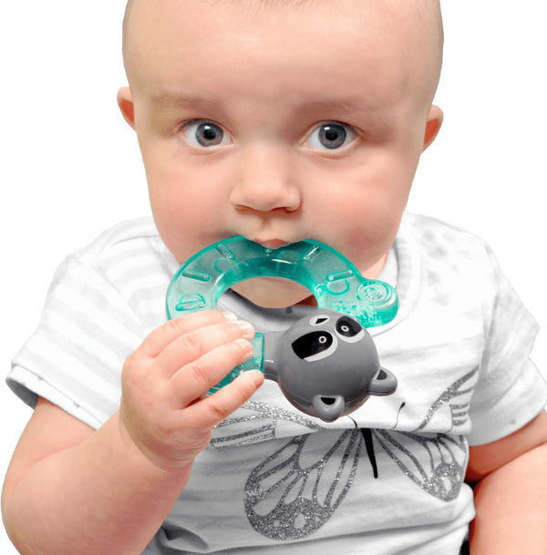 bblüv Gümi (Raccoon) Chillable Teething Toy – Soft, Textured, Easy-to-Hold Teether for Babies – Soothes Sore Gums, Provides Cooling Relief & Gentle Massage During Teething
