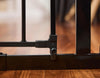 Regalo Easy Step 49-Inch Extra Wide Baby Gate – Includes 4" & 12" Extension Kit, Pressure & Wall Mount, Walk-Through Design, Safety for Doorways & Stairs – Black