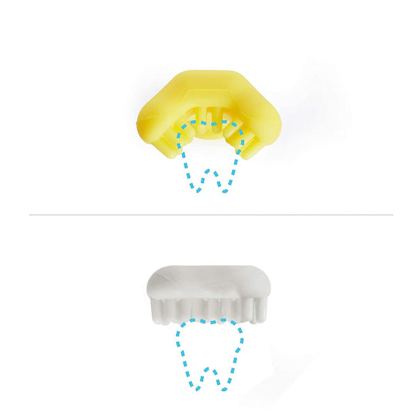 Frida Baby Training Toothbrush for Babies with Soft Silicone Bristles, Yellow