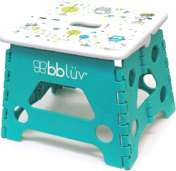 BBLUV Stëp Foldable Step Stool for Kids – BLue | Sturdy & Safe Design for Potty Training, Hand Washing & More | Lightweight, Compact & Easy to Store