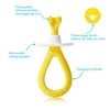 Frida Baby Training Toothbrush for Babies with Soft Silicone Bristles, Yellow