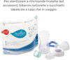Nuvita Microwave Steam Sterilizer Bag | Quick & Easy Sterilization | For Baby Bottles, Breast Pumps, Spoons, Forks | Reusable 20x | 99.9% Germ Elimination | 20 x 6 x 20 cm