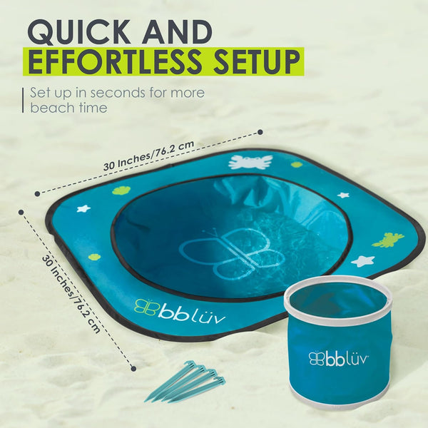 Arenä Pop-up Beach Pool for Babies & Kids | Portable Outdoor Water Play Pool with Sunshade | Easy Set-Up, Foldable & Travel-Friendly | Perfect for Beach, Backyard & Summer Fun