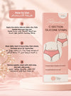 C Section Scar Strips Medical Grade Silicone | 5 Reusable Scar Sheets | Postpartum Scar Care for C Section Recovery | Soft Flexible Adhesive Strips for Smoother Faded Scars