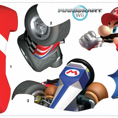 Mario Kart Peel and Stick Wall Decals | Removable Repositionable Stickers | Easy Damage-Free Wall Art for Kids Bedroom Nursery Playroom