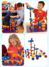 Marble Run Reactions | 75-Piece STEM Chain Reaction Toy | Build Fun Marble Maze | For Ages 4+ | No Batteries | Educational & Creative Play | 42x27x85 cm