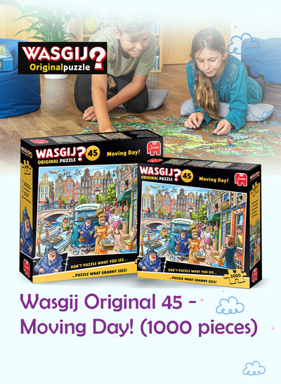 Wasgij Original 45 - Moving Day Puzzle | 1000 Pieces | Unique Puzzle Concept | Fun & Challenging | Eco-friendly Materials | Size 68x49 cm | Imagination Puzzle