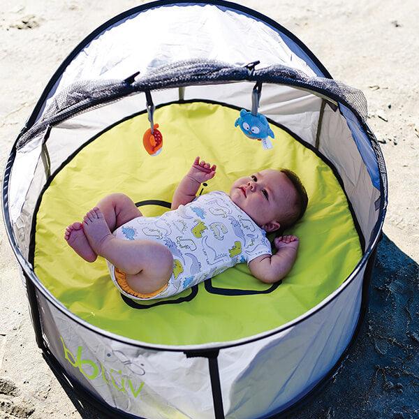 Nidö Mini Anti-UV Pop-Up Play Tent for Babies | SPF 50+ Sun Protection, Mosquito Net & Sand Shield | Lightweight, Portable Tent for Beach, Park & Travel Fun