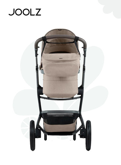 Compact Baby Stroller Organiser | Easy to Attach | Extra Storage for Diapers, Bottles, Toys | Secure Zipper Closure | Compatible with Joolz GEO/AER/HUB/Day |30 x 10 x 15 cm Sandy Taupe - Sandy Taupe
