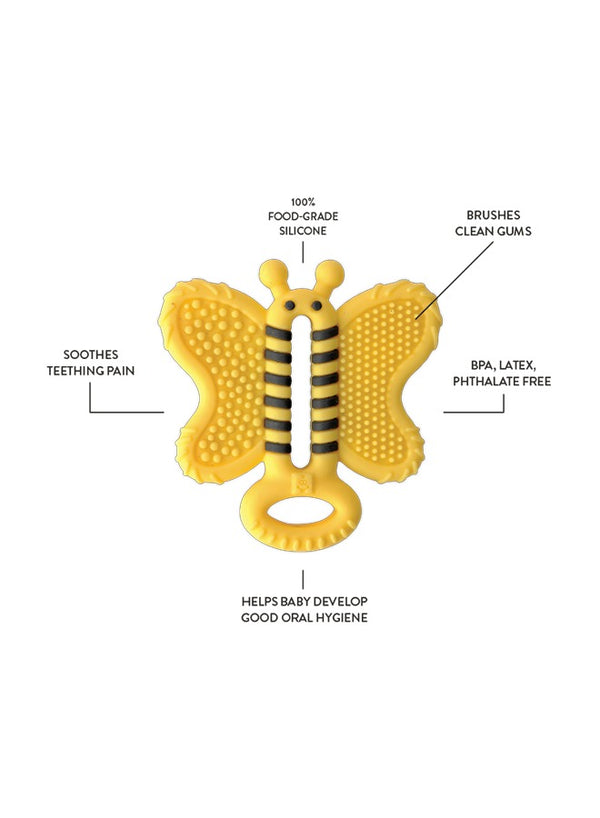 Malarkey Kids Baby Teether Bee Brush - TBT01BB