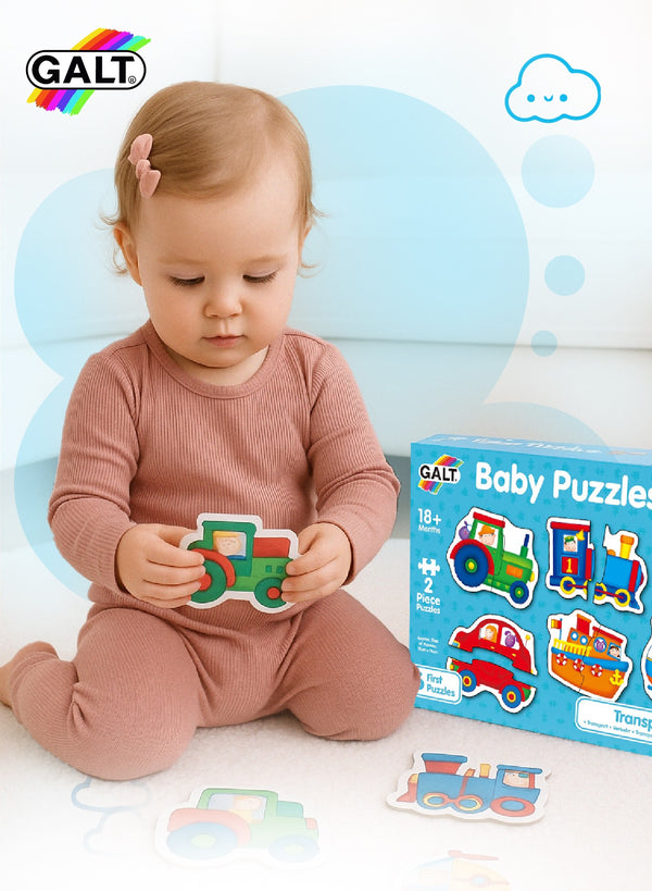 Baby Puzzle - Transport | 6-Piece Toddler Puzzle Set | Chunky 2-Piece Puzzles | 18+ Months | Fun Transport-Themed Puzzle | Promotes Problem-Solving Skills | 23 x 5.2 x 17cm