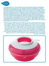 Multifunctional Feeding Set | 4-in-1 Meal Set | Plate with Suction Cup | Fruit Grater | Lemon Squeezer | Bowl & Spoon | Dishwasher & Microwave Safe | Compact & Portable | Pink