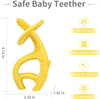 Mombella Dancing Elephant Teether Toy for Babies 4+ Months – BPA-Free, Soft Silicone, Safe and Fun Design for Teething Relief, Easy to Hold - Yellow