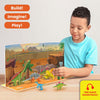 My World Land of Dinosaurs STEM Building Playset | Build Imagine and Pretend Play Dinosaur Kit for Kids | Creative Educational Construction Toy | 3-7 Years