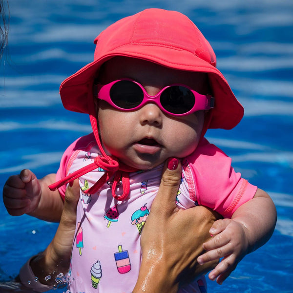 bblüv SÖLAR MINI Baby Sunglasses (Lime) – Polarized, UV Protection, Flexible & Adjustable Strap – Durable, Safe & Comfortable Shades for Infants & Newborns